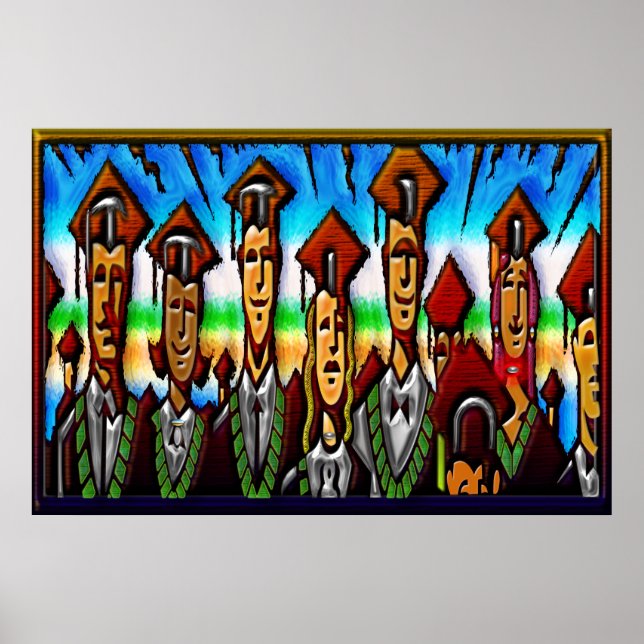 Uni Tech oder High School Graduate Print Poster (Vorne)