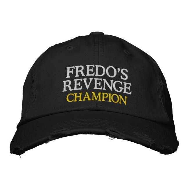 Uni trinken Game FREDO'S REVENGE CHAMP Bestickte Baseballkappe (Vorderseite)