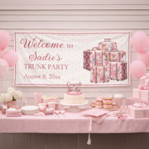 Uni Trunk Party Vintage Koffer Empfang Banner