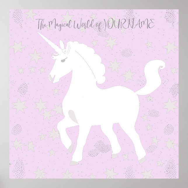Uni Unicorn. Poster, Wall Art Poster (Vorne)