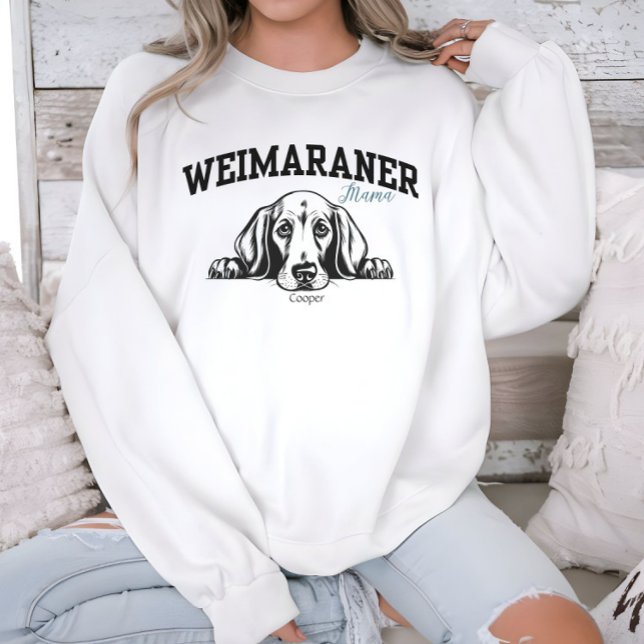 Uni Varsity Script Weimaraner Mama Sweatshirt (Von Creator hochgeladen)