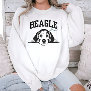 Uni Varsity Style Script Beagle Mama Dog Lover Sweatshirt
