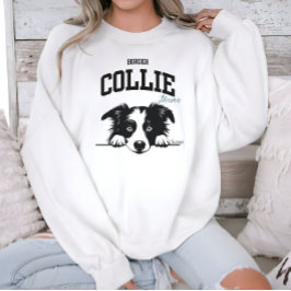 Uni Varsity Style Script Border Collie Mama Sweatshirt