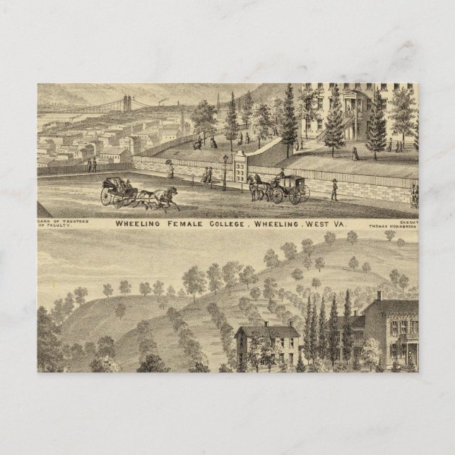 Uni von Frauen, Rädern Postkarte (Vorderseite)