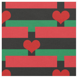 Unia Flag Fabric & Heart - Panafrikanische Flagge Stoff