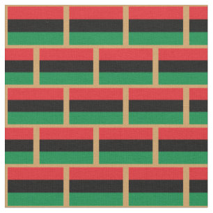 Unia Flag Fabric & Pan African flagmode /gold Stoff