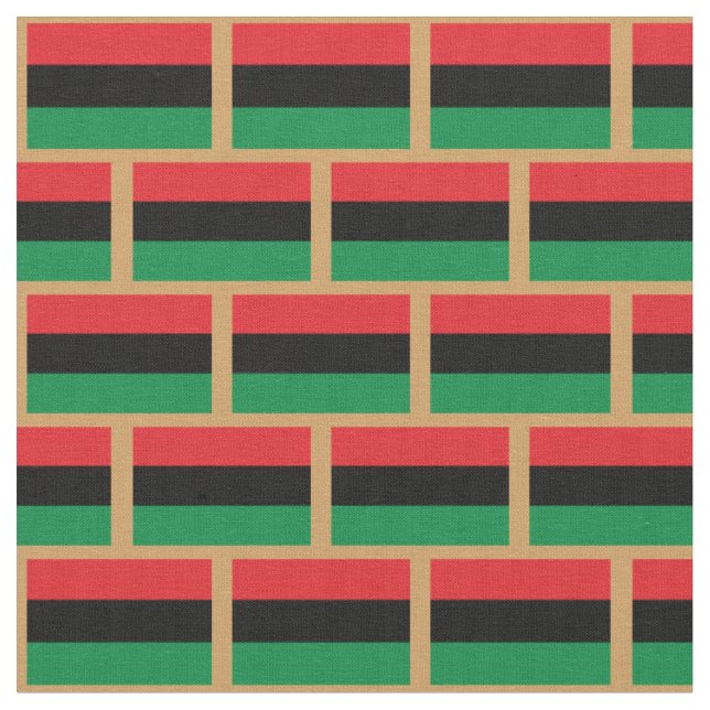 Unia Flag Fabric & Pan African flagmode /gold Stoff (Nahaufnahme)