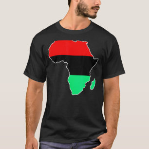 Unia Flag Map Kontinentaler Afrikanischer Pride Bl T-Shirt