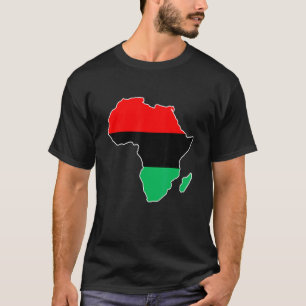 Unia Flag Map Kontinentaler Afrikanischer Pride Bl T-Shirt