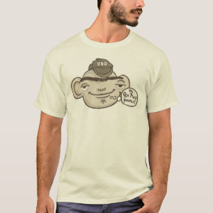 Unibrowed und stolzes T-Shirt