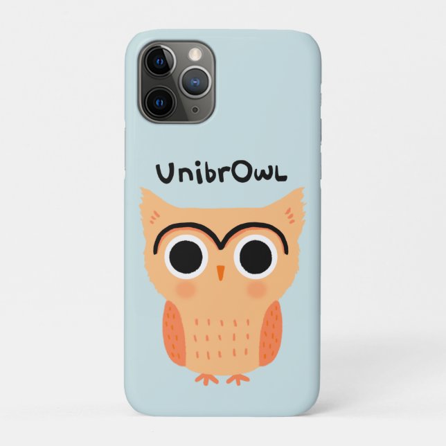 UnibrOwl Unibrow Owl | Funny Niedlich Eyebrows Owl Case-Mate iPhone Hülle (Rückseite)