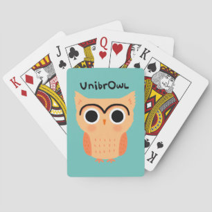 UnibrOwl Unibrow Owl Funny Niedlich Eyebrows Owl Spielkarten