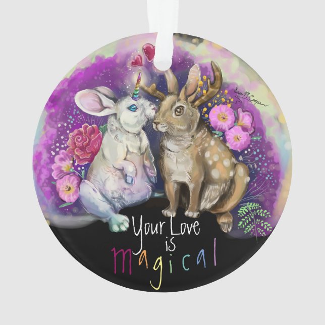 Unibunny embrasse Jackalope Amour Magique (dos)