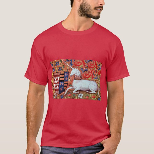 UNICORE UND FANTASY-BLUME, MOTIFS-MONOGRAMM T-Shirt (Vorderseite)