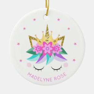 Unicoress Princess Niedlich Girly Glitzer Personal Keramik Ornament