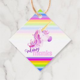 Unicorfarbene Regenbogenstreifen Geschenkanhänger