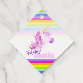 Unicorfarbene Regenbogenstreifen Geschenkanhänger