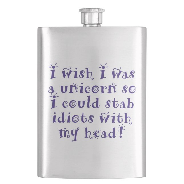 Unicorms_idiots Flachmann (Vorderseite)