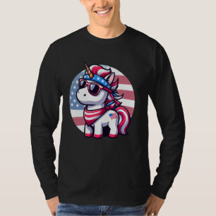 Unicorn 4. Juli American Independence Day USA T-Shirt