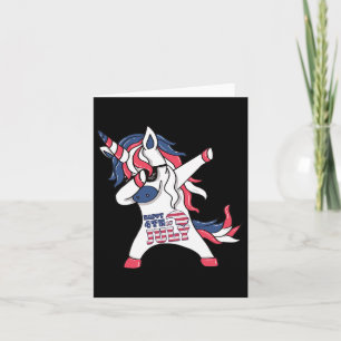 Unicorn 4. Juli I Independence Day Shirt Karte