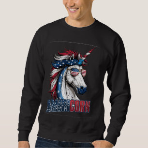 Unicorn 4. Juli Mericorn Merica Patr Sweatshirt