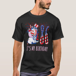 Unicorn 86. Geburtstag 4. Juli Neujahr 86 Jahr T-Shirt