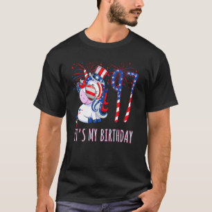 Unicorn 97. Geburtstag 4. Juli Neujahr 97 Jahr T-Shirt