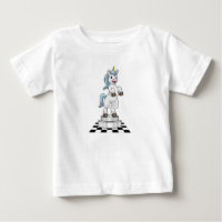 Unicorn am Schach als Schachstück Ritter