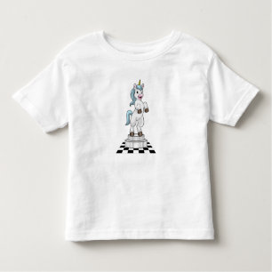 Unicorn am Schach als Schachstück Ritter Kleinkind T-shirt