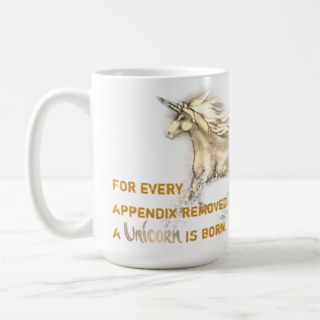 Unicorn-Anlage-Entfernungs-Cup Kaffeetasse (Links)