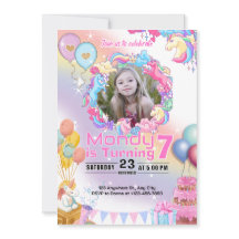 Unicorn Anniversaire Invitation