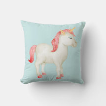 Unicorn-Aquamarines Kissen