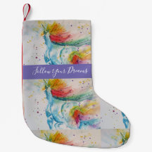 Unicorn Aquarellmalerei Träume Weihnachten