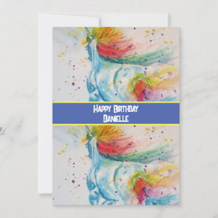 Unicorn Art Childs Girls Birthday Invitation