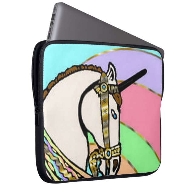 Unicorn Art Laptop Sleeve (Vorne Rechts)