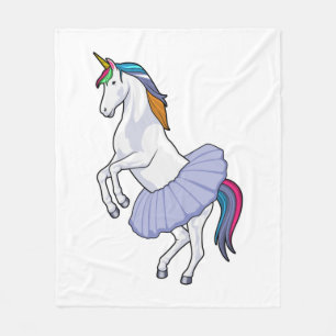 Unicorn at Ballet with Skirt Fleecedecke