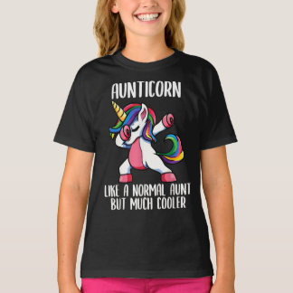 unicorn aunt girl birthday party apparel T-Shirt