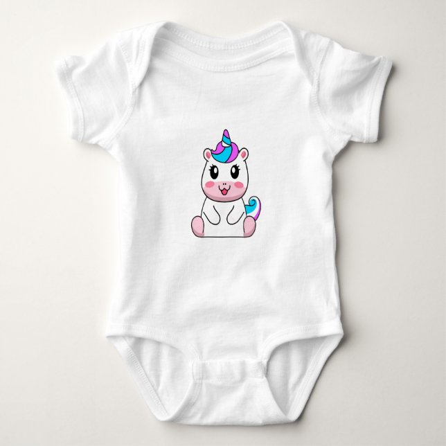 Unicorn Baby Bodysuit Baby Strampler (Vorderseite)