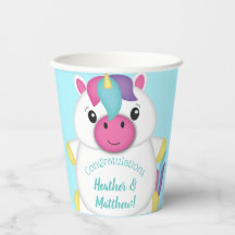 Unicorn Baby Dusche Aquamarin