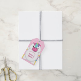 Unicorn Baby Dusche Rosa Geschenkanhänger