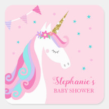Unicorn Baby Dusche Rosa
