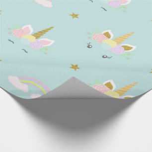 Unicorn Baby Duschgeschenkpapier Geschenkpapier