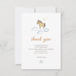 Unicorn Baby Duwer Gender Neutral Dankeskarte