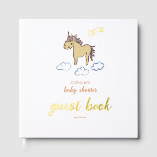 Unicorn Baby Duwer Gender Neutral Gästebuch