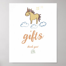 Unicorn Baby Duwer Gender Neutral Poster