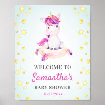 Unicorn Baby Girl Dusche Sprinkle Party Willkommen