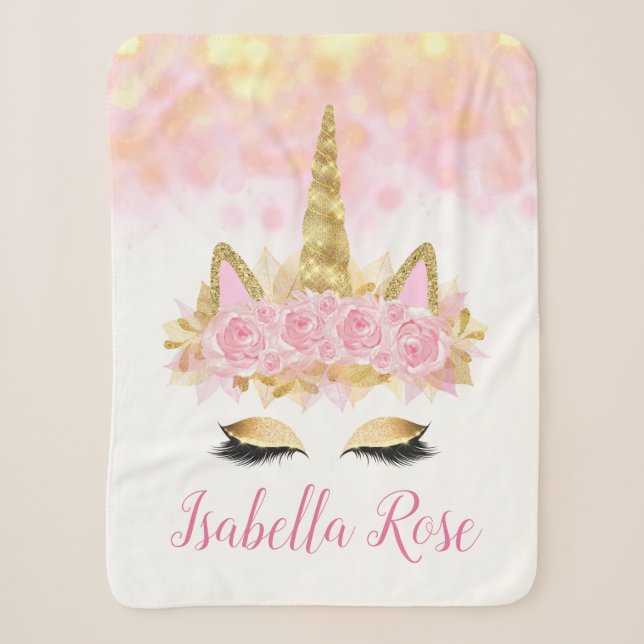 Unicorn Baby Kleinkind Blanket Sherpadecke (Vorderseite)