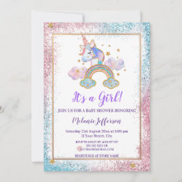 Unicorn Baby Shower Invitations