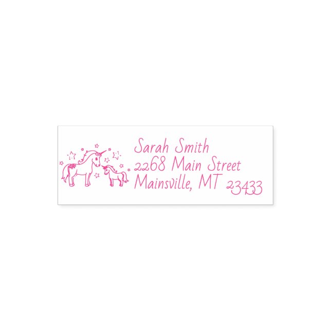 Unicorn Baby Shower Pastel Rainbow Niedlich Permastempel (Design)