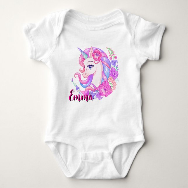 unicorn baby strampler (Vorderseite)